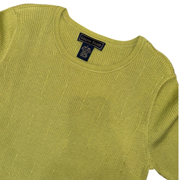 LAURA SCOTT Sweater Shirt - Green - Size Large - Picture 2 of 3